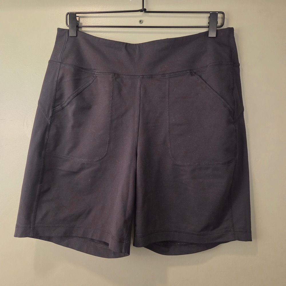 Duluth Trading Co Women's NoGa Classic 7" Inseam Shorts Pull On Black Size M